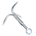 Stainless Steel Rock Climbing Hooks Outdoor Mountaineering Climbing Claw Grapple Hook Travel Kit for Survival Escape