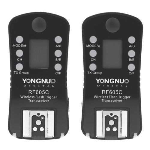 YONGNUO RF605C Wireless Flash Trigger & Shutter Release 16 Channels with LCD display Screen for Canon Cameras