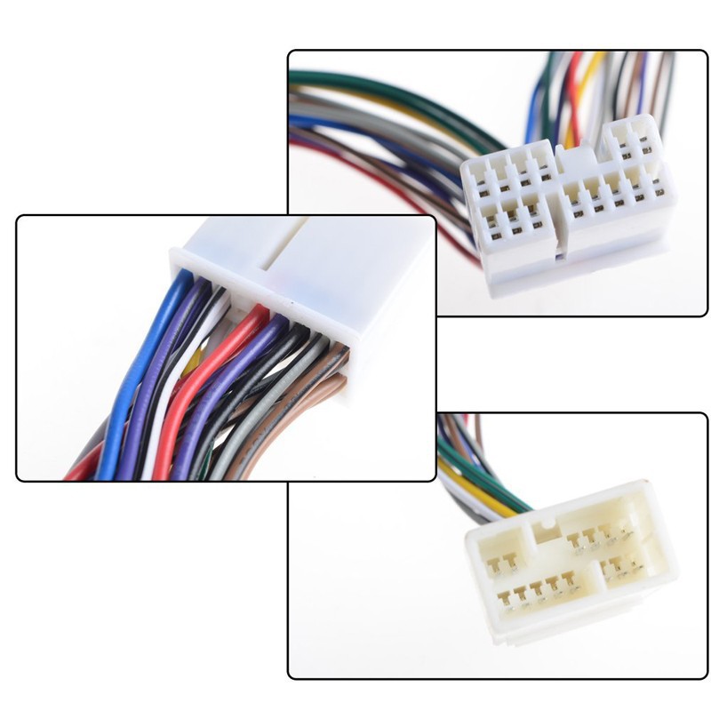 Biurlink Car 6+8Pin CD Changer Y Splitter Harness Cable Adapter for