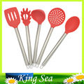 5pcs set Stainless Steel Handle Silicone Cooking Tools kitchen utensils set non stick silicone cooking tools