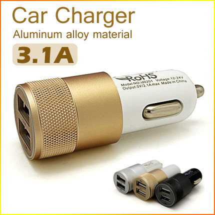 12V-3-1A-Aluminum-material-2-Port-Universal-USB-Car-Charger-For-iPhone-5-6-6