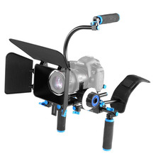 4in1 DSLR Rig Set Movie Kit Filming System Handheld Shoulder Mount Follow Focus Matte Box for Canon Nikon Camera Video Camcorder
