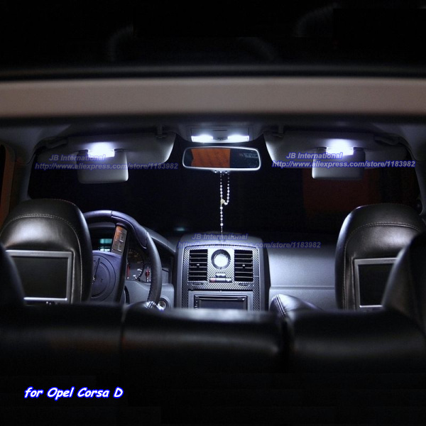 LED Interior lights bar kit for Opel Corsa D OPC Xenon White,Car LED