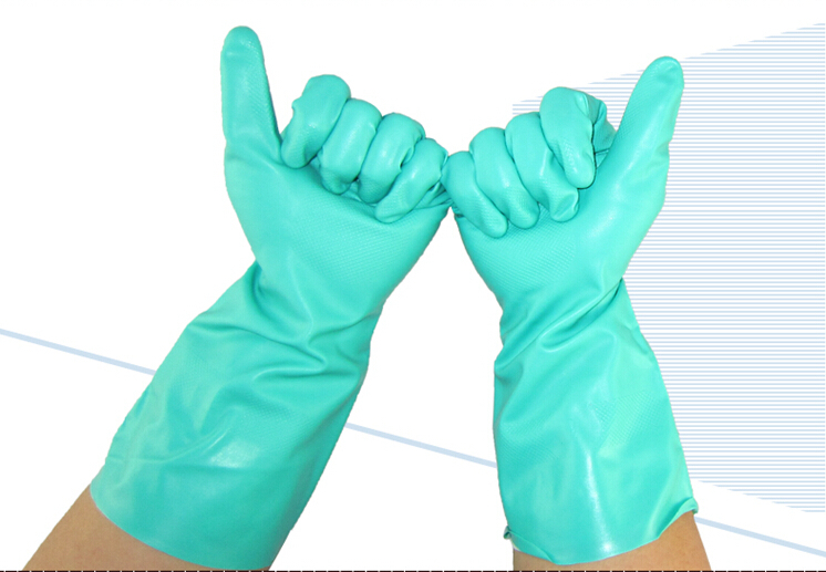 2019 Green Chemical Gloves Oil Resistant Lengthen Industrial Gloves For Farmers Pesticide