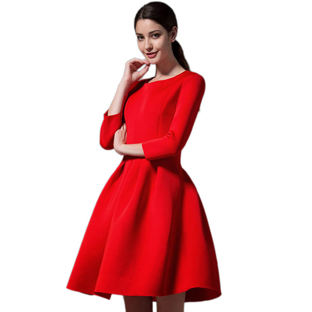 casual long sleeve red dress « Bella Forte Glass Studio