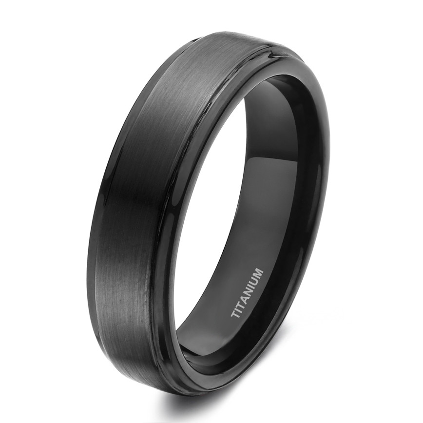 Wide Channel Set CZ Couples Wedding Band Ring 7MM Silver Tone Titanium
