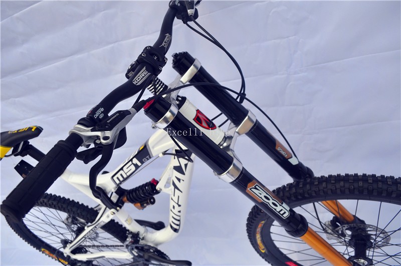 Bicicleta SHIMANO M455 Oil suspension Aluminium Alloy Soft-tail Frame Full Suspension Downhill Mountain Bikes 2614