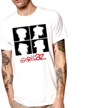 Male Rock Band ChakaKhan Noodle Murdoc Russel Short Sleeve Gorillaz Men T Shirts Ringer Fashion Streetwear t-shirt Clothes