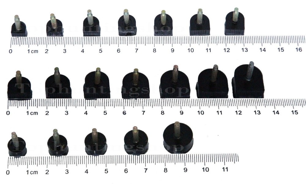 heel tip sizes