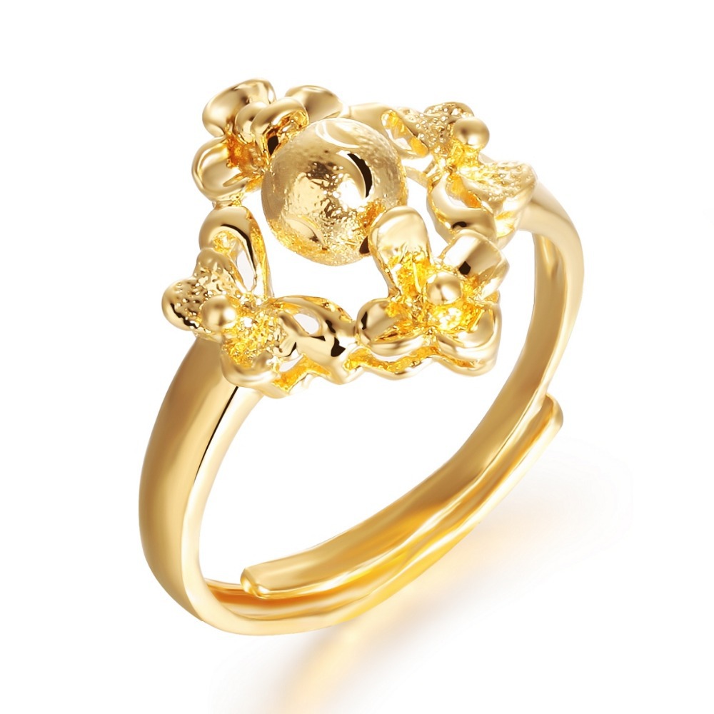 New-Arrival-Fashion-Wedding-Ring-Set-18K-Yellow-Gold-Plated-Bead-Ring ...