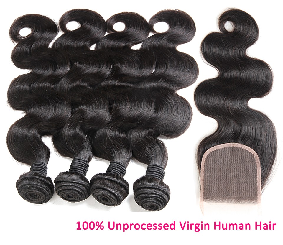 brazilian virgin hair with closure 02