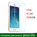 2015 New Top Quality Premium Ultra-thin 0.3mm 9H Tempered Glass Screen Protector for iPhone 5s iPhone 5 iPhone 5c Free shipping