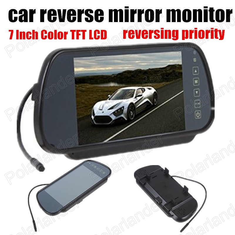 reversing priority 7 Inch TFT LCD 234x480 Color LCD Car reverse mirror
