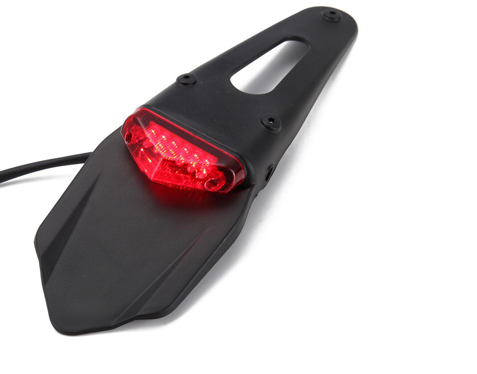 LED Rear Fender Brake Tail Light For Dirt Bike Dual Sport Motocross Off