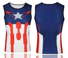 Superhero Sleeveless GYM Lycra Tight Batman Iron Man Spiderman Black Venom Winter Soldier movement Top Quick