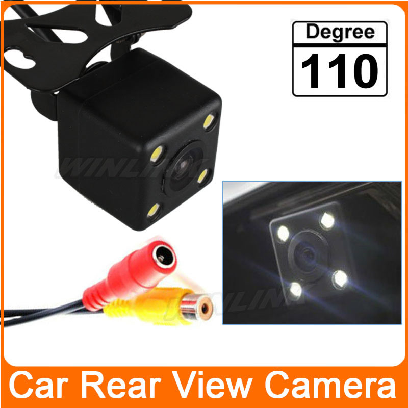 110 Degree Waterproof 4 LED Night Vision Car CCD Rear View Camera Parking Assistance system For