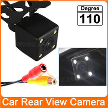 Free Shipping 170 Degree Waterproof 4 LED Night Vision Car CCD Rear View Camera Parking Assistance system For Monitor