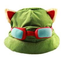 Free shipping hot sale the Swift Scout Teemo hat Hero alliance around cospaly hat LOL Game Green Teemo hats the Swift Scout cap