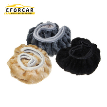1X Car winter general plush lint steering wheel cover soft imitation wool accessories 38cm High Quality Free Shipping