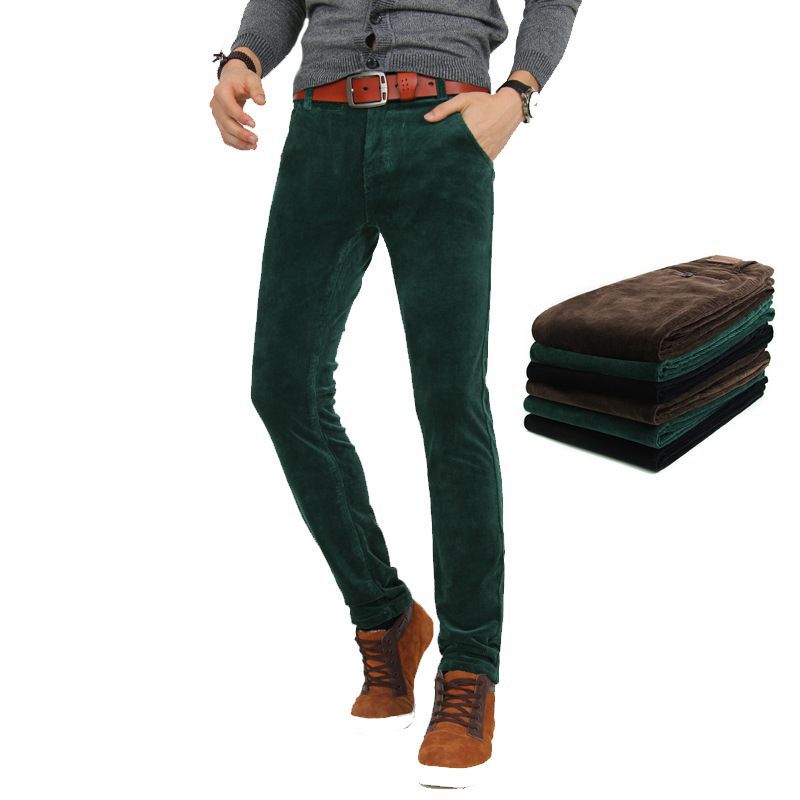 green mens corduroy pants