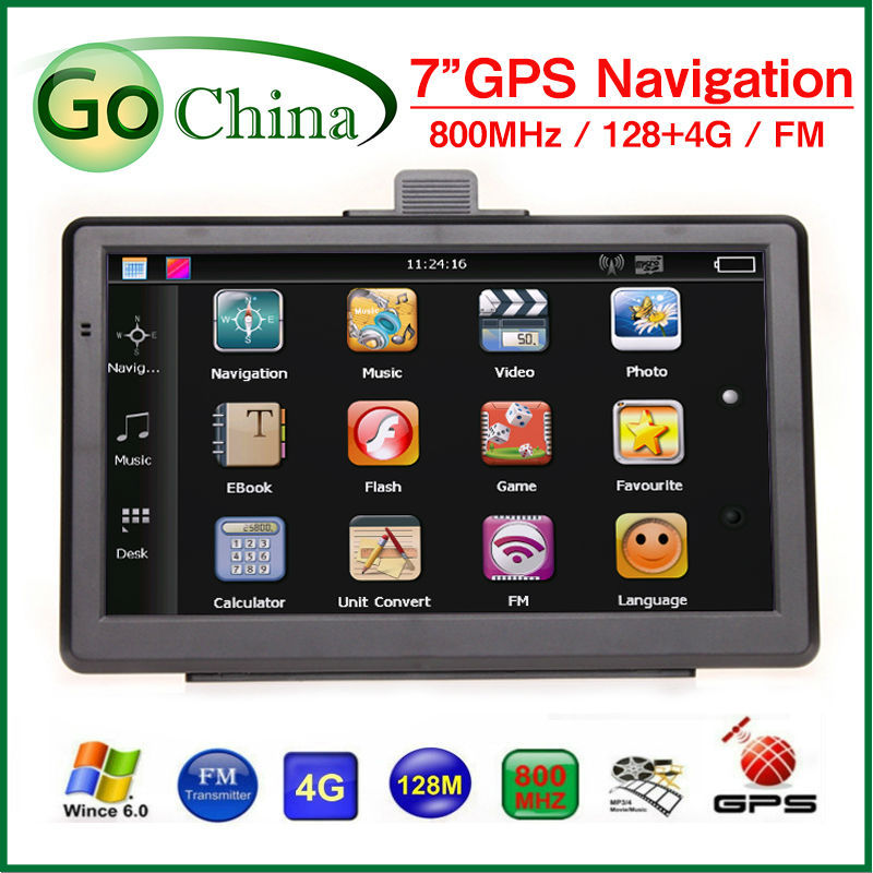 7    GPS  GPS MTK 800  800 * 480 4 G FM MP3 / MP4   