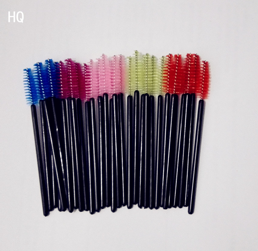 50PCS Multi color Disposable Eyelash Extension Soft Mascara Brush Wands Applicator font b Makeup b font