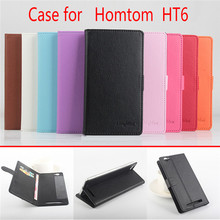 9 Types Litchi Texture PU Leather Cover Case For Doogee HOMTOM HT6 5.5 4G LTE Book Design Mobile Phone Shell Skin Accessory
