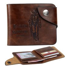 2014 Men s vintage coffee leather purse Men s Solid Lether Card Wallet with Letters print