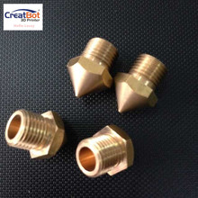 5 pcs lot CreatBot 3D Printer Accessories Parts 0 4mm Brass Nozzle Extruder DIY extruder