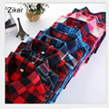 Ziker M 5XL Autumn Winter Plaid Shirt Female College style women s Blouses Long Sleeve Flannel
