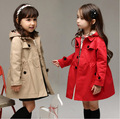 Kids Girls Autumn long sleeved trench Korean fashion children s coat cardigan jacket tide girls windbreaker