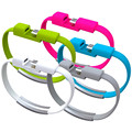 22CM V8 Micro USB Cable Silicone Wrist Bracelet Data Sync Charge Cables Wristband For Samsung HTC