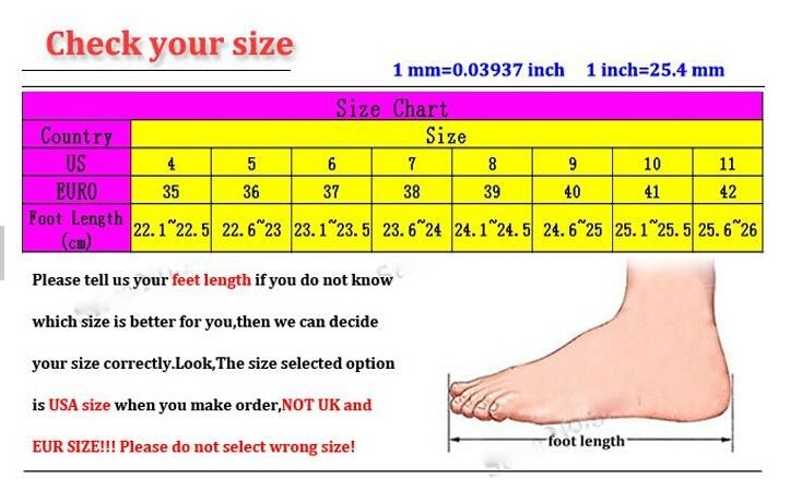 chinese foot size to us