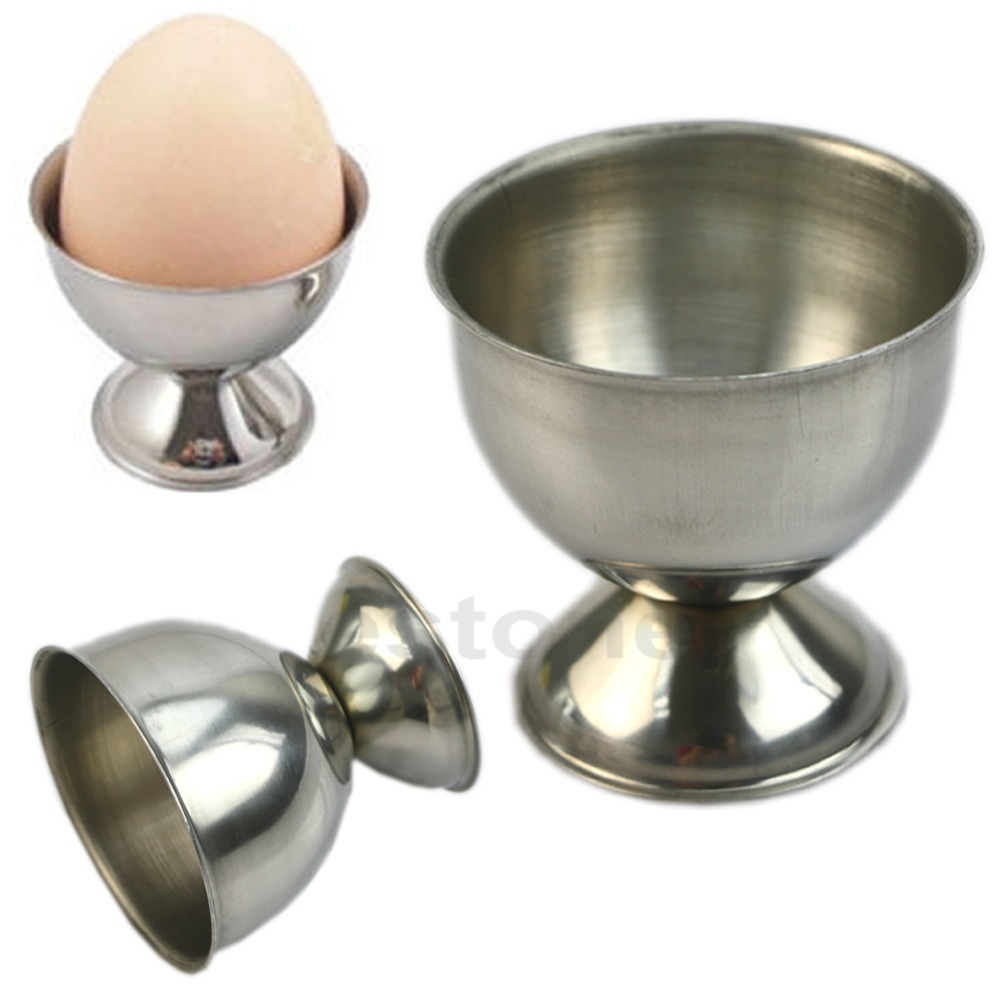 Stainless Steel Soft Boiled Egg Cups Egg Holder Tabletop Cup Kitchen Tool New