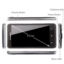 Original 5 IPS Screen Lenovo A766 Mobile Phone MTK6589m Quad Core 4GB ROM Dual SIM Russian