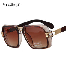 SARA 2016 Brand Designer Women Sunglasses Men Fashion Square Sunglasses Men Women Vintage Sun Glasses Oculos A628