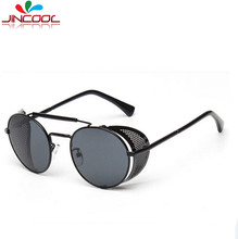 JinCool New Mesh Wrap Steampunk Sunglass Men 2016 Sunglasses Women Luxury Brand Designer Vintage Sun Glasses Oculos de sol