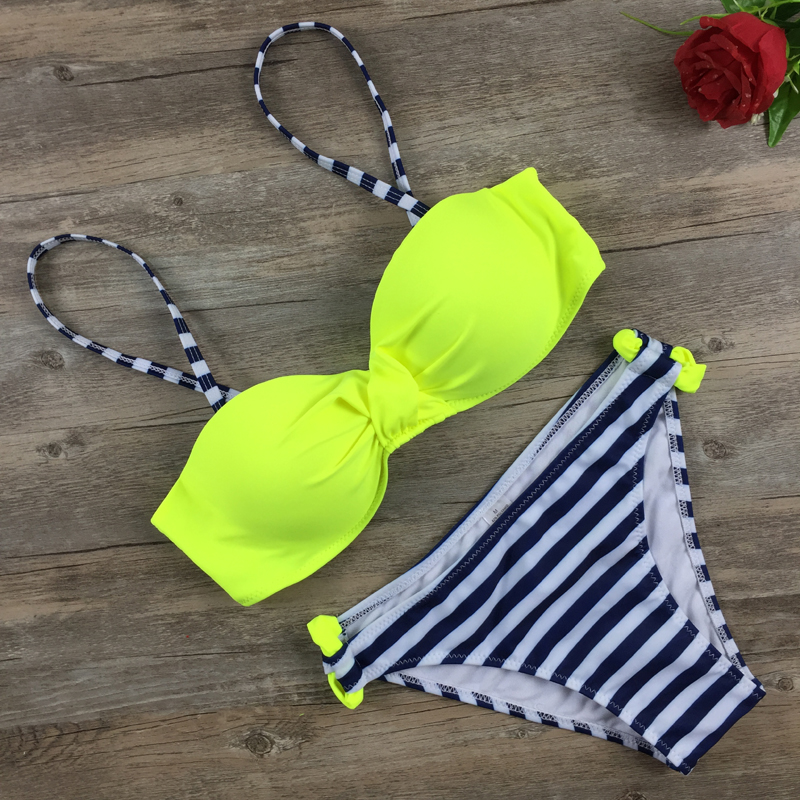 2016 Women's Fashion Bikini Push Up Bikini Set Brazilian Sexy Bandage Beach Ladies Bikini Sets Swimsuit Bathing Suit 1975