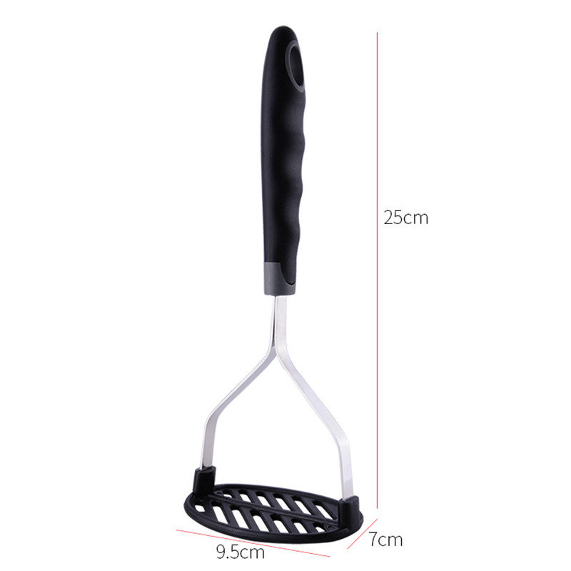 Rubber Handle Stainless Steel with Nylon Head Tomato Potato Masher Fruit Vegtable Crusher (8)