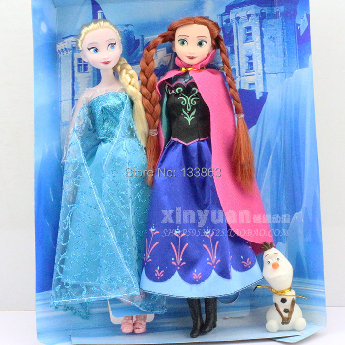 wholesale for 5 pcs 30cm high Frozen Dolls, Anna Elsa Hans Kristoff Sven Olaf , toys for kids, girls dolls