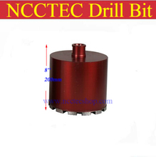 108 mm * 200 mm corto crown diamante brocas de perforación | 4.3 ” muro de hormigón pedacitos de base húmeda | base de ingeniería profesional taladro