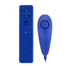 Hot Sale Wired computer game controller left right PC gamepad case with Nunchucks double shock for Nintendo wii game consoles