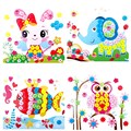 3D Eva Foam Puzzles Stickers Kids Handmade Button Toys Self adhesive Gift FCI