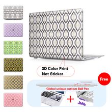 Violet Grey Moroccan Style Laptop Computer Bag For Apple Mac Macbook Pro 15 For Macbook 12 inch Case + Silicone Keyboard Cover