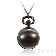 Min 16 5 Colors Antique Retro Vintage Ball Metal Steampunk Quartz Necklace Pendant Chain Small Pocket