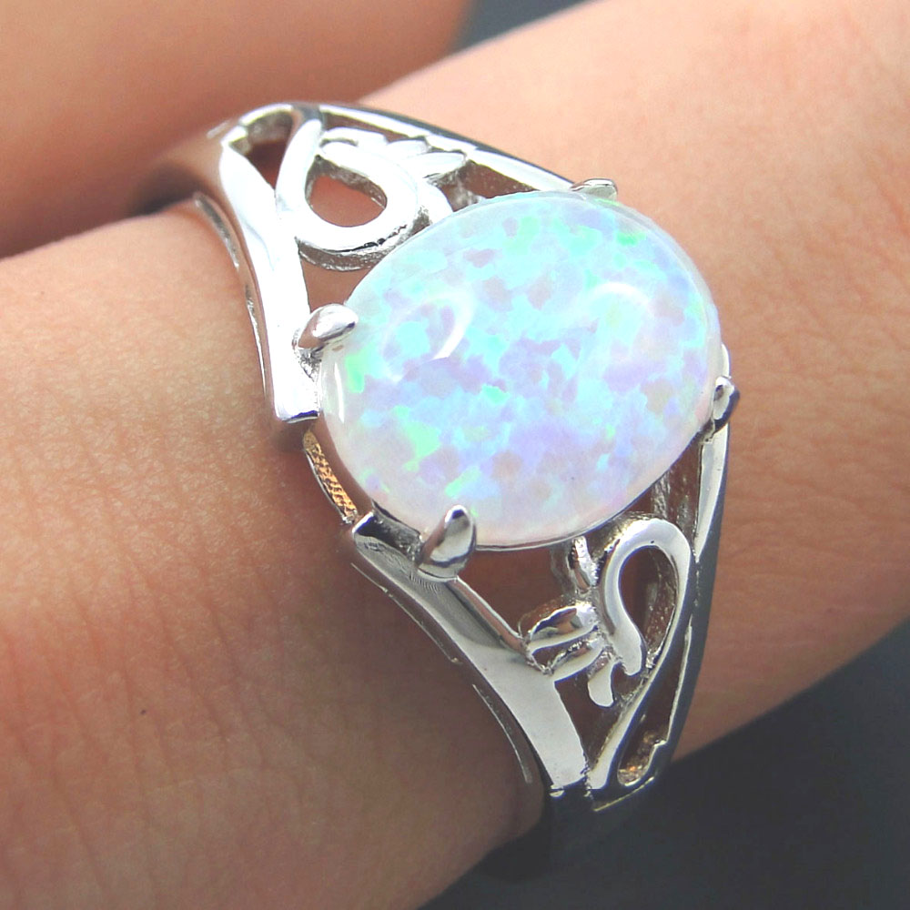 fashion silver jewelry white fire opal ring 100 925 sterling silver jewelry wedding rings women rings size 567891011 - Opal Wedding Ring fashion silver jewelry white fire opal ring 100 925 sterling silver jewelry wedding rings women rings size 567891011 - Opal Wedding Ring