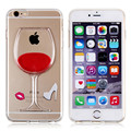 For Apple Luxury Hot Sale Red Wine Cup Liquid Transparent Case Cover For Apple iPhone 5