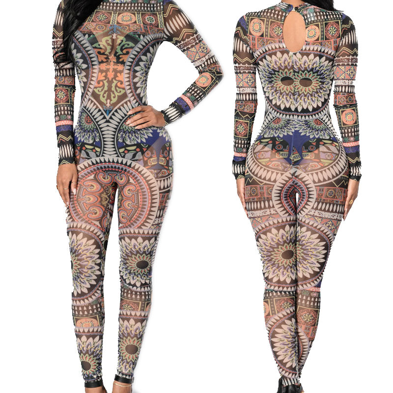 tribal print jumpsuit
