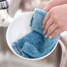 2pcs/lot Dish Washing Cleaning Cloths Fiber Scouring Pad For Window/Pot/Dishes/Water-tap Bathroom Kitchen Accessories 2016 New