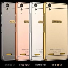 Luxury Ultra Light Metal Case with Aluminum Alloy Frame Mirror Back Cover Durable Shell for Lenovo A 6010